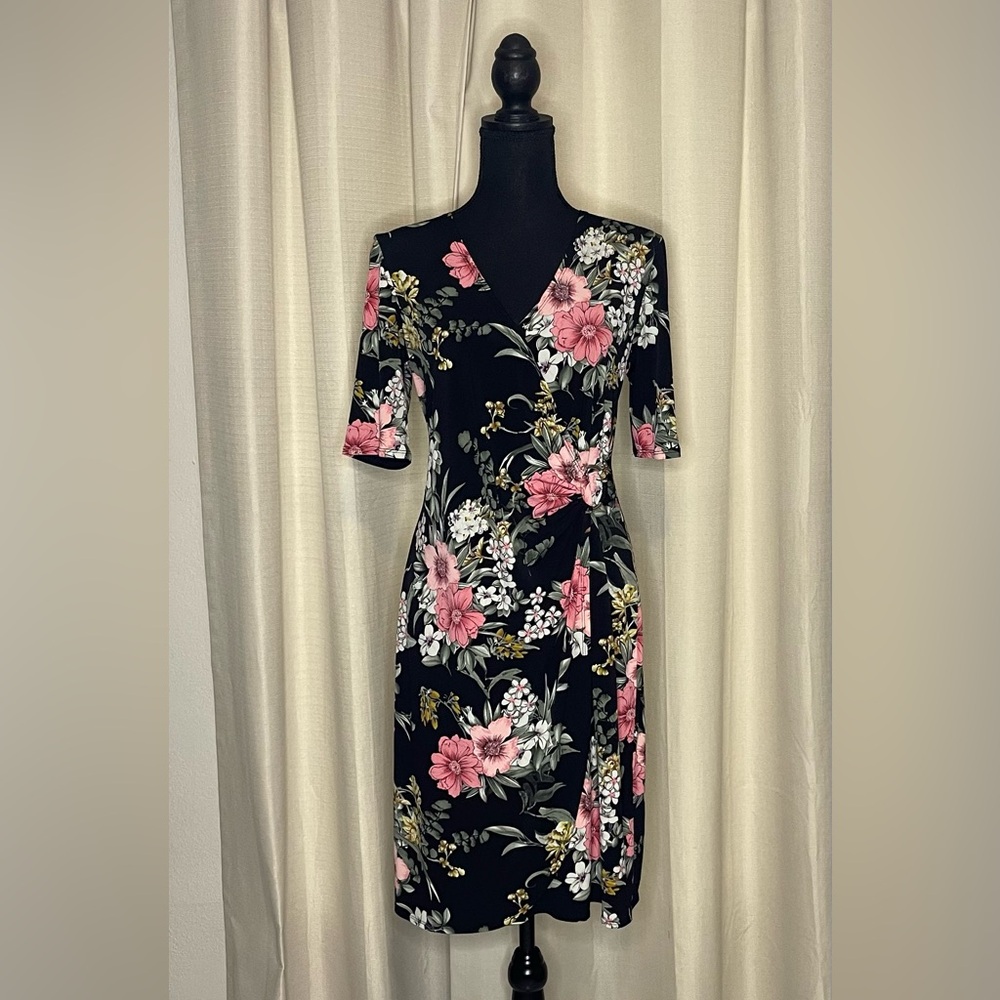 Floral Black Dress